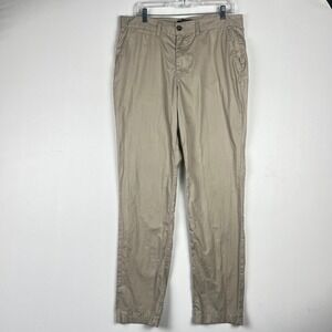 21 Men Chino Pants Mens 34 Slim Straight Cotton Khaki Tan Beige Casual Business
